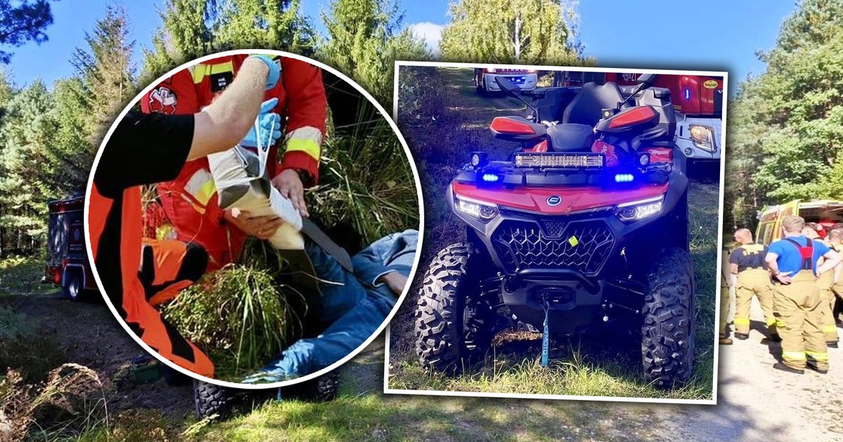 Wybrał się na grzyby. Z lasu musieli wywieźć go strażacy