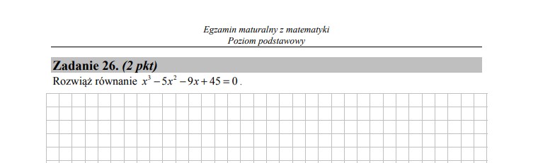 Matura z matematyki - poziom podstawowy