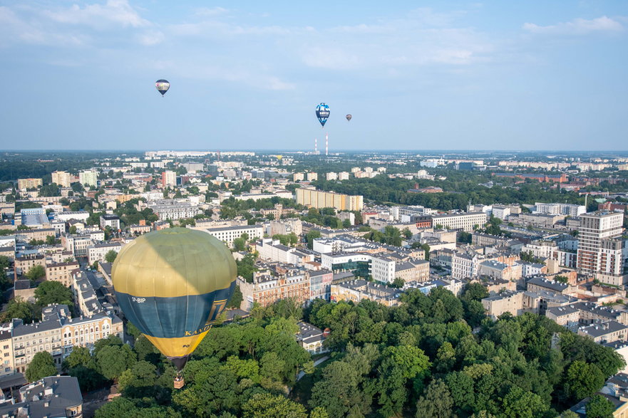 Lot balonem nad Łodzią