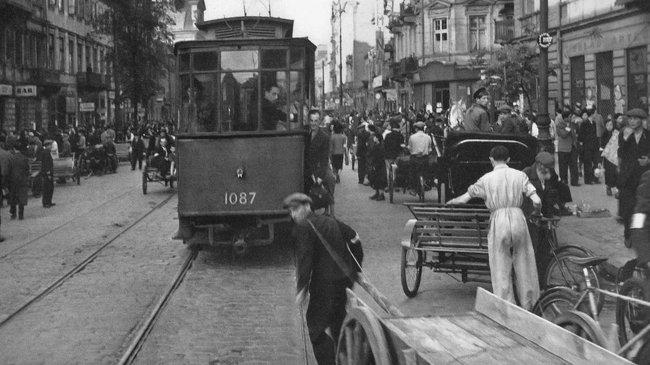 Tramwaj w dzielnicy żydowskiej, 1941/1942 r.