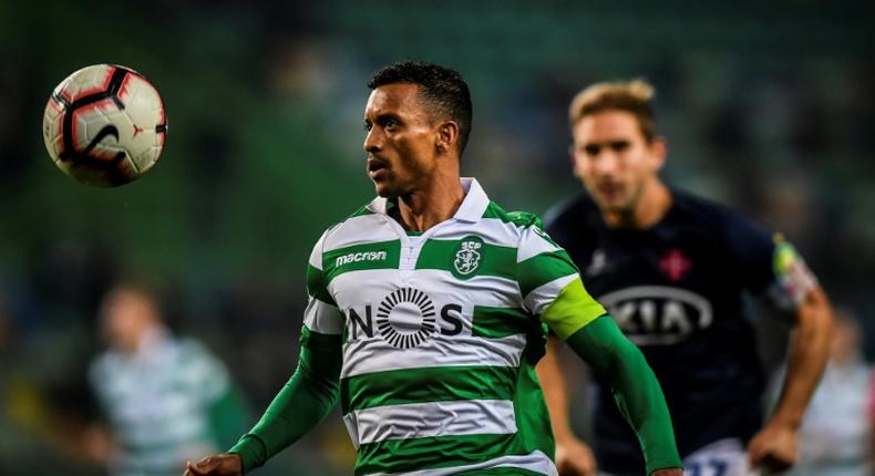 Sporting's forward Nani, center, signed a three-year deal Monday with Orlando City of Major League Soccer