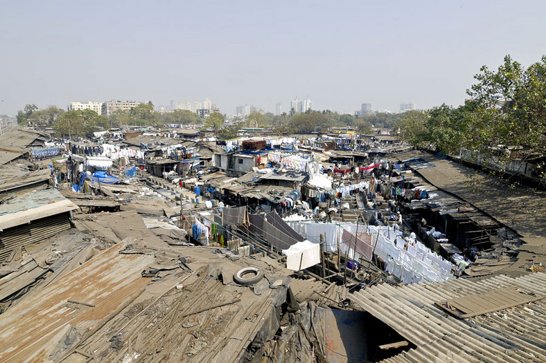 Bombaj, slumsy Dharavi