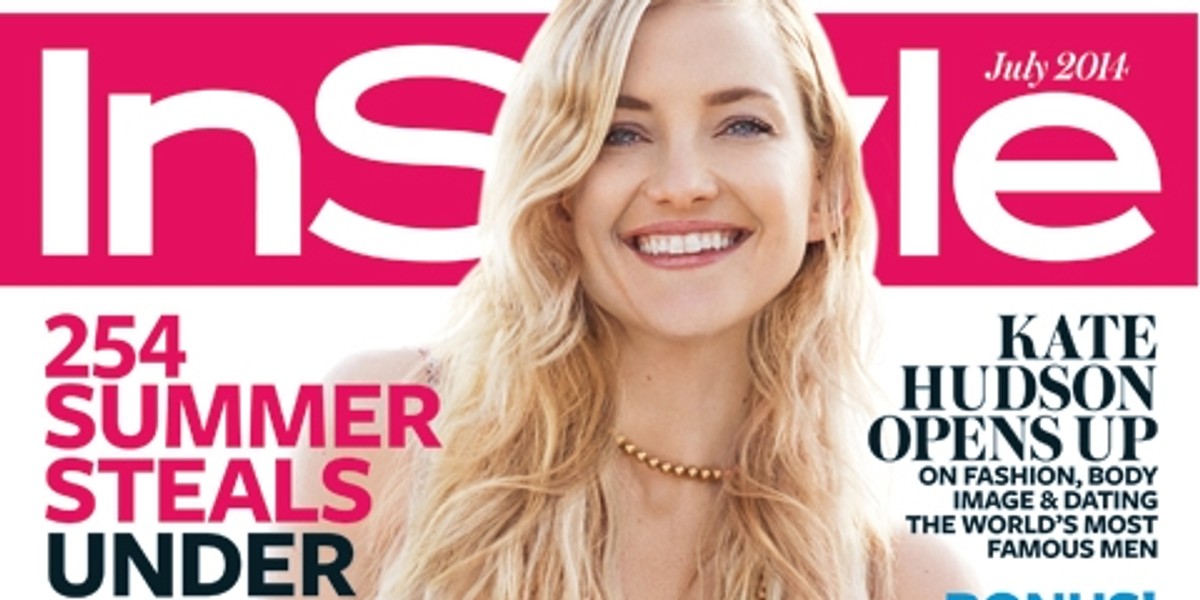 Kate Hudson na okładce "InStyle"