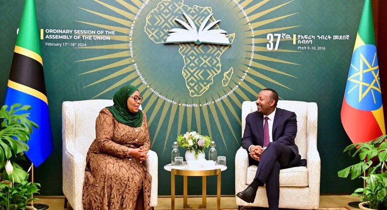 President Samia Suluhu Hassan and Prime Minister Abiy Ahmed