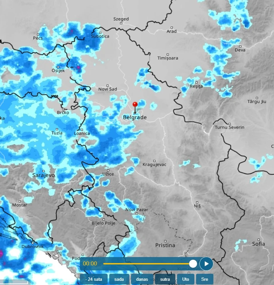 Đenovski ciklon ulazi u Srfbiju u noći između ponedeljka i utorka