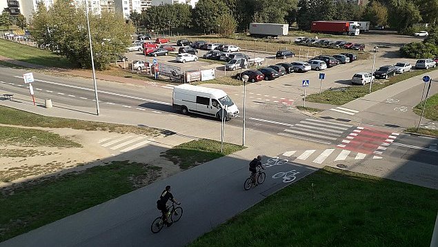 Jedno z najbardziej niebezpiecznych dla rowerzystów miejsc w Warszawie