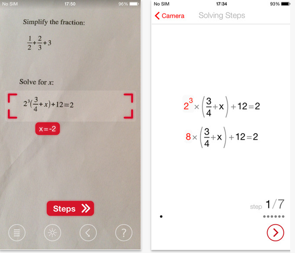 PhotoMath to niezwykła aplikacja, która pomoże uczniom i studentom w rozwiązywaniu skomplikowanych zadań matematycznych. Wystarczy uruchomić aplikację, skierować kamerę naszego smartfona na kartkę z działaniem matematycznym, a PhotoMath w ciągu kilku sekund zaprezentuje jego rozwiązanie. Co więcej, aplikacja nie tylko podaje nam 'na tacy' gotowy wynik, ale krok po kroku pokazuje prowadzącą do niego drogę.