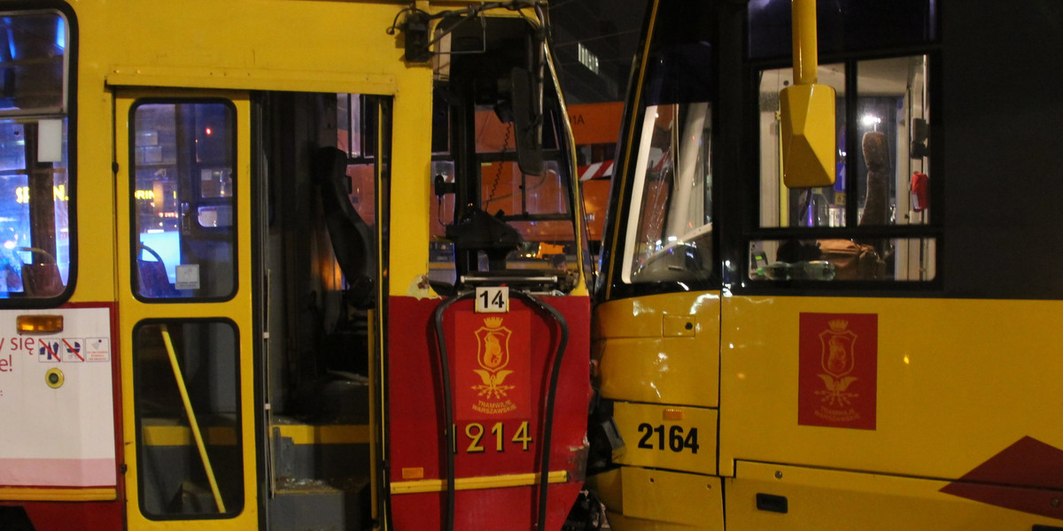 Zderzenie tramwajów na pl. Bankowym