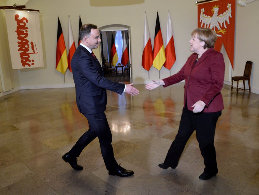 Angela Merkel i Andrzej Duda