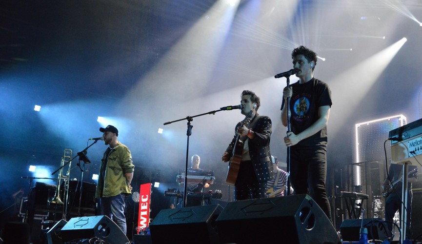 Kortez, Krzysiek Zalewski i Dawid Podsiadło na koncercie Męskie Granie 2018. Warszawa 2018.08.18