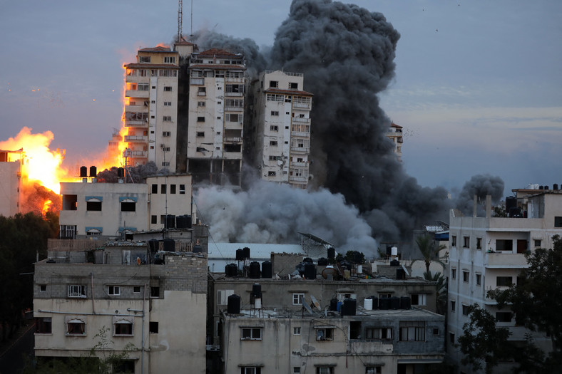 Izraelski nalot w Strefie Gazy w Palestynie, 7 października 2023 r.