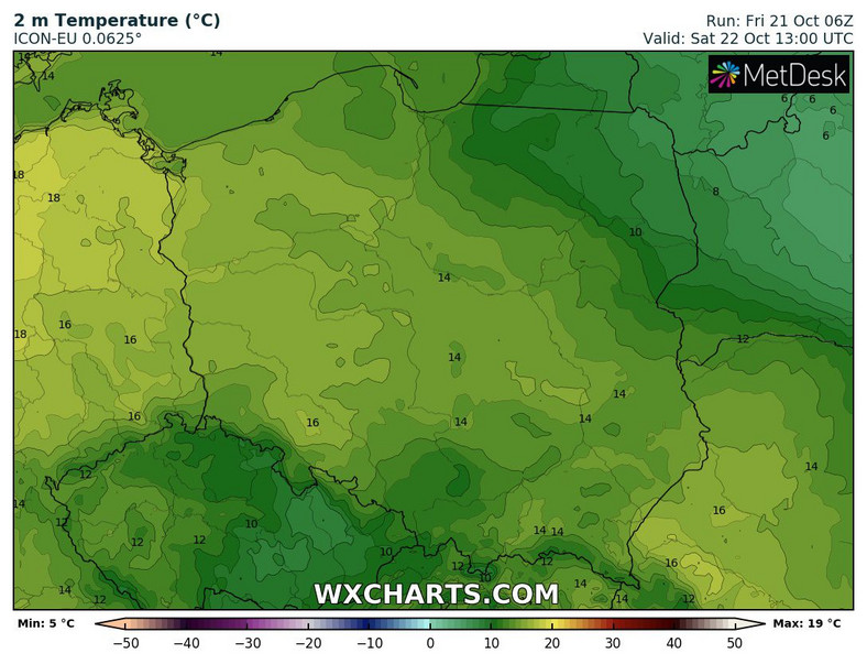 Temperatura wzrośnie do ok. 17 st. C