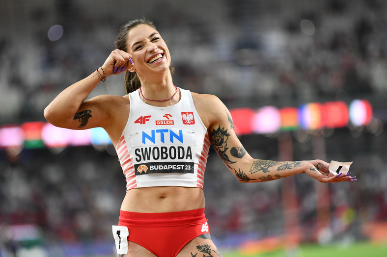 Ewa Swoboda po biegu finałowym na 100 m
