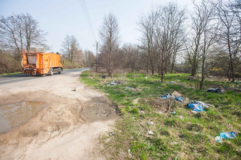 Śmieci przy ul. Złotowskiej w Poznaniu