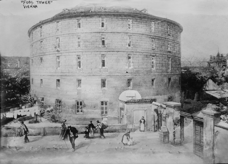 Narrenturm w Wiedniu, Austria, fotografia ok. 1900-1920