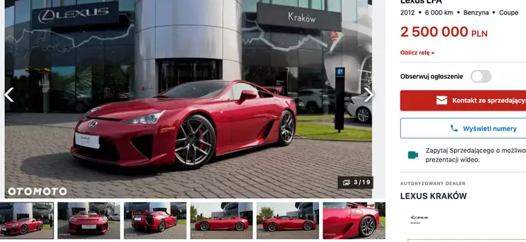 Lexus LFA - unikat do kupienia w Polsce za wielkie pieniądze