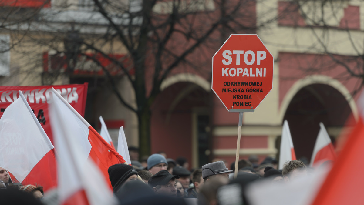 Protest mieszkańców w Lesznie. Nie chcą kopalni