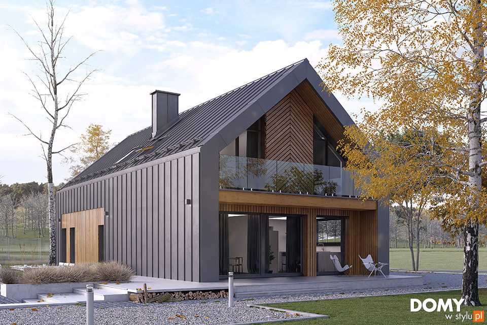 Projekt domu w stylu skandynawskim: POGODNY. Powierzchnia użytkowa 138 mkw. Orientacyjny koszt budowy: 168 134 zł