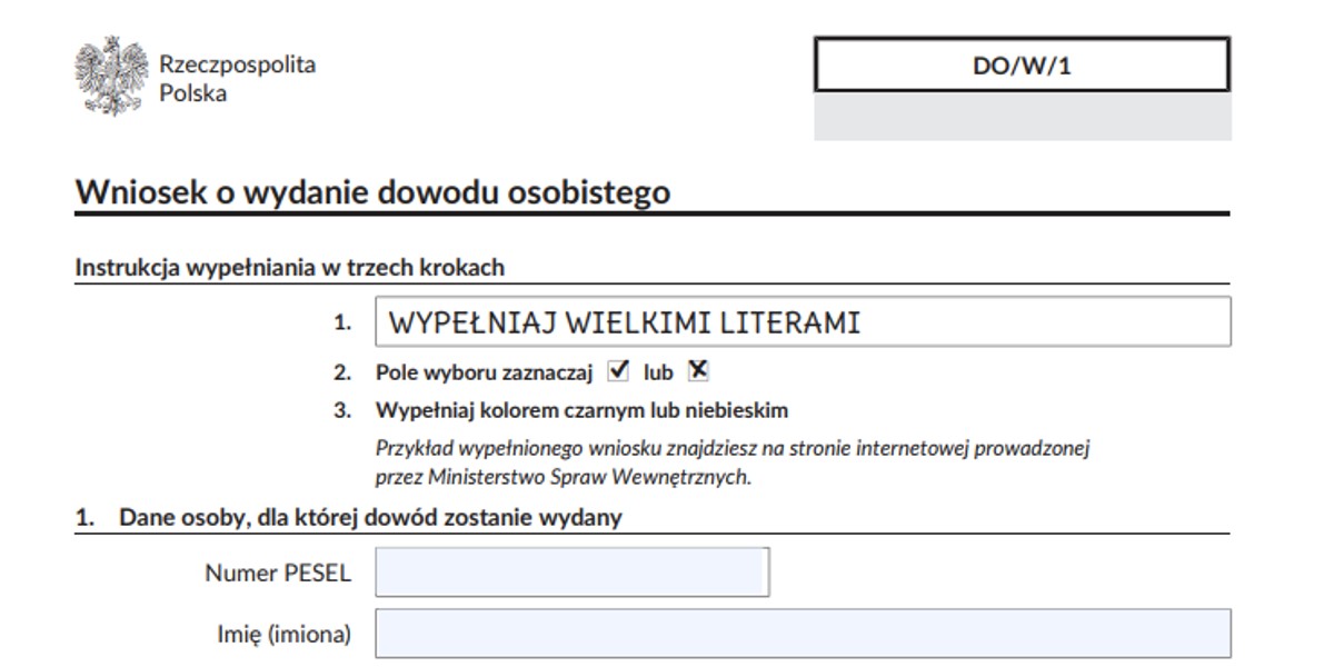 Wydanie i wymiana dowodu osobistego jest bezpłatna