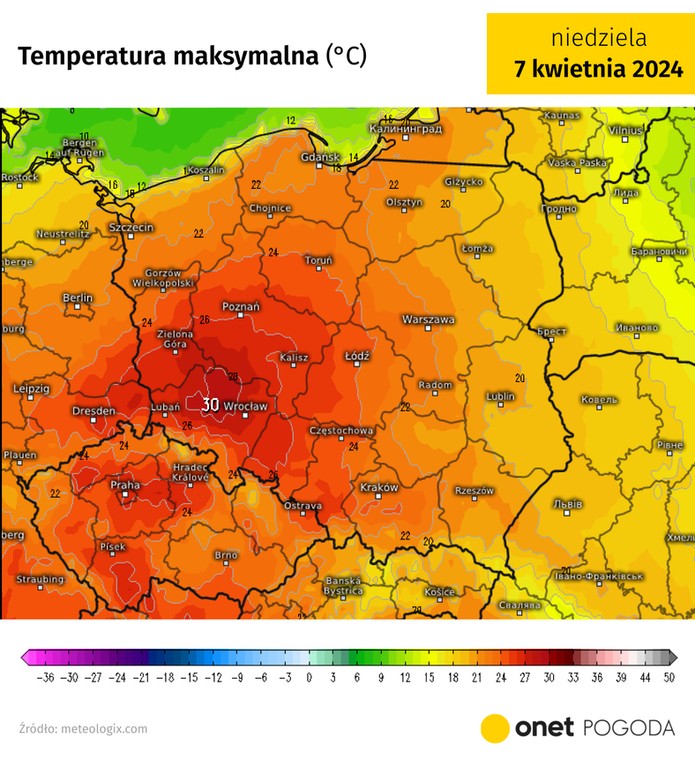 Na Dolnym Śląsku temperatura zbliży się do 30 st. C!