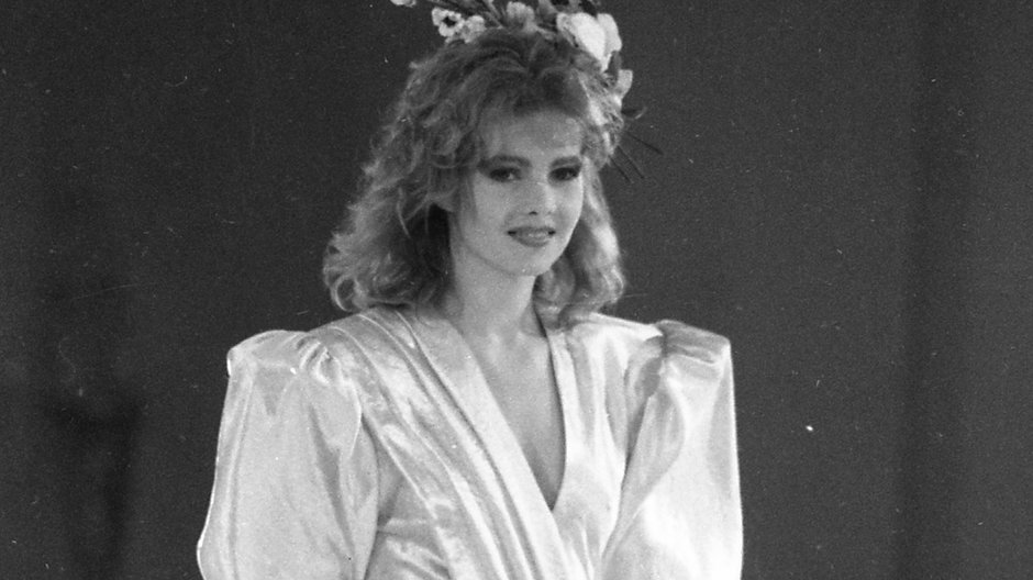 Katarzyna Butowtt na pokazie w latach 80. 