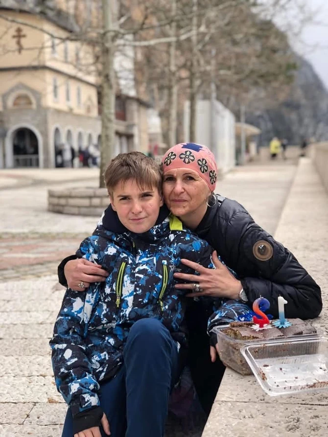 Valentina Ristić sa sinom