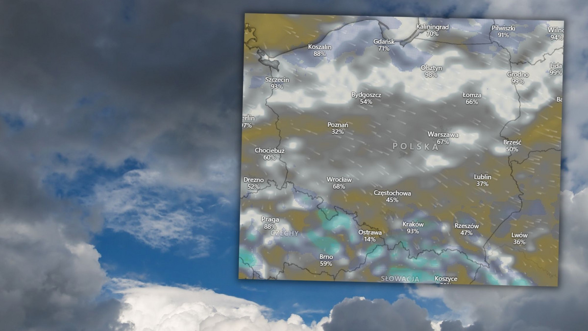 Prognoza pogody na wtorek. Przelotne opady w całym kraju, będą burze