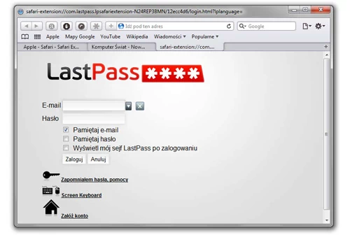 Last Pass dla każdego - teraz także dla użytkowników Safari. Wtyczka na 6