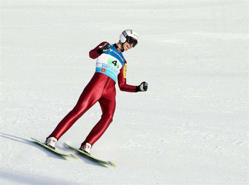 Piotr Żyła na skoczni Vikersund