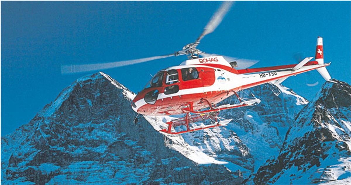 W Wengen narciarzom i alpinistom czasem z pomocą śpieszy helikopter