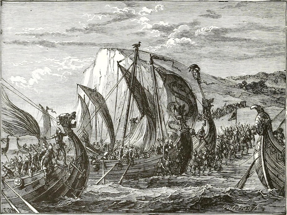 Inwazja wikingów i ich łodzie