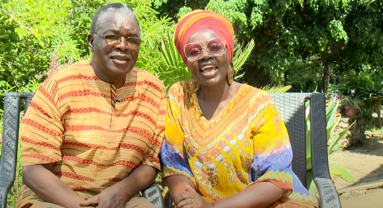 Justus Nyang’anya and his wife Apondi 