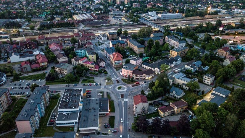 Czechowice-Dziedzice, centrum, dron,