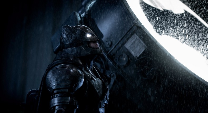 Ben Affleck as Batman in Batman v Superman: Dawn of Justice. 