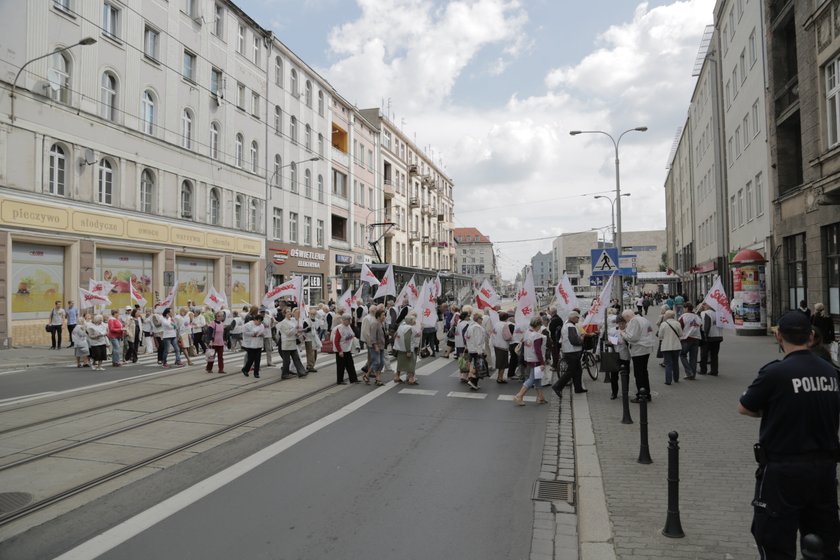 Protest emerytów we Wrocławiu