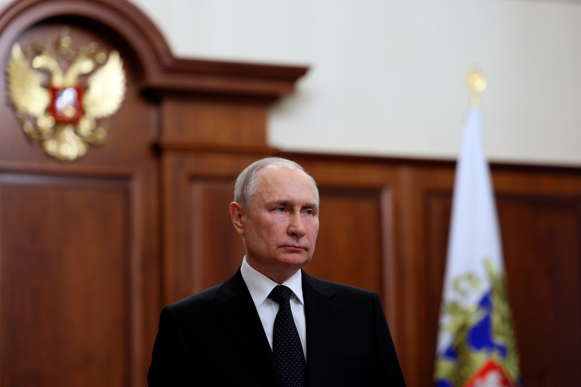 Ruský prezident Putin sa prihovoril národu v sobotu 24. júna 2023.