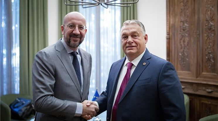 Legutoljára október 5-én tárgyalt a magyar kormányfő és Michel, az ET elnöke/ Fotó: MTI/Miniszterelnöki Sajtóiroda/Fischer Zoltán