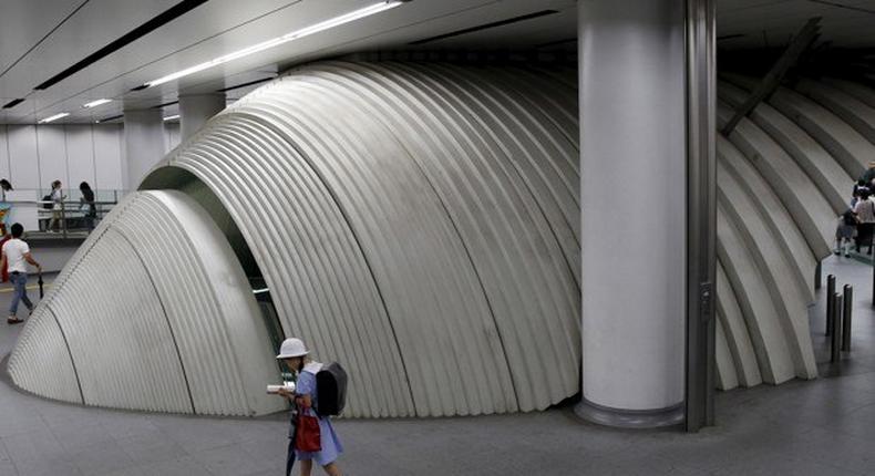 A schoolgirl walks through a Tokyo subway station. (Toru Hanai / Reuters)