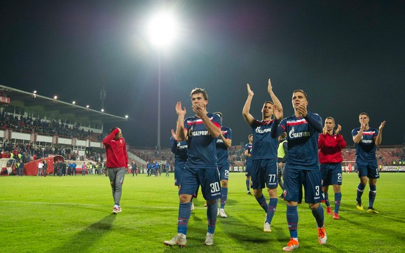 Fudbaleri Zvezde posle meča sa Napretkom