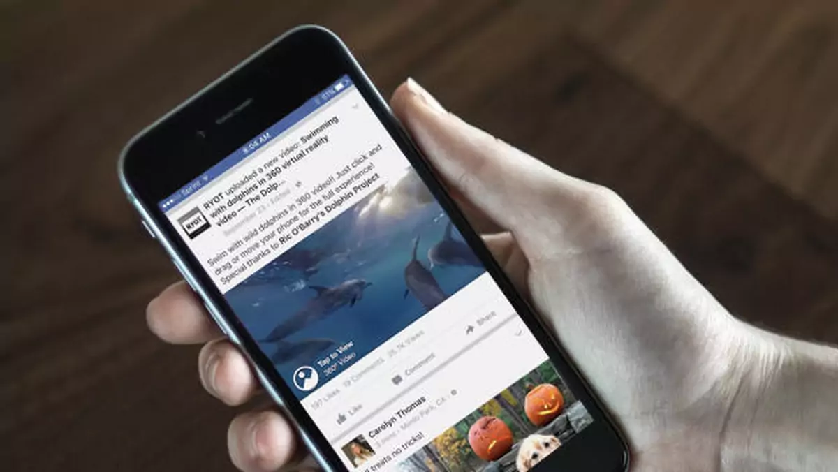 Facebook wprowadza filmy w 360-stopniowym widoku na iOS i Gear VR