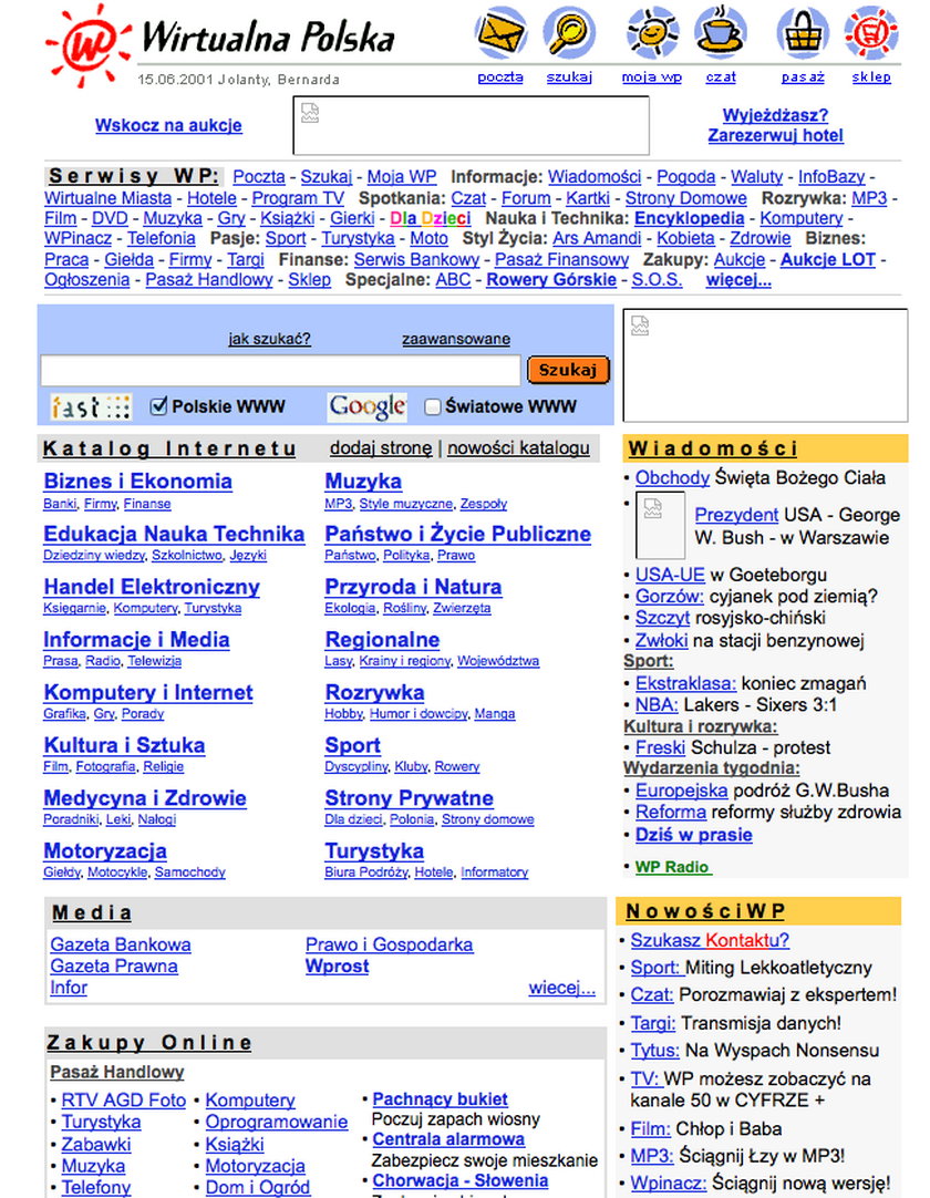 Wirtualna Polska w 2001 roku