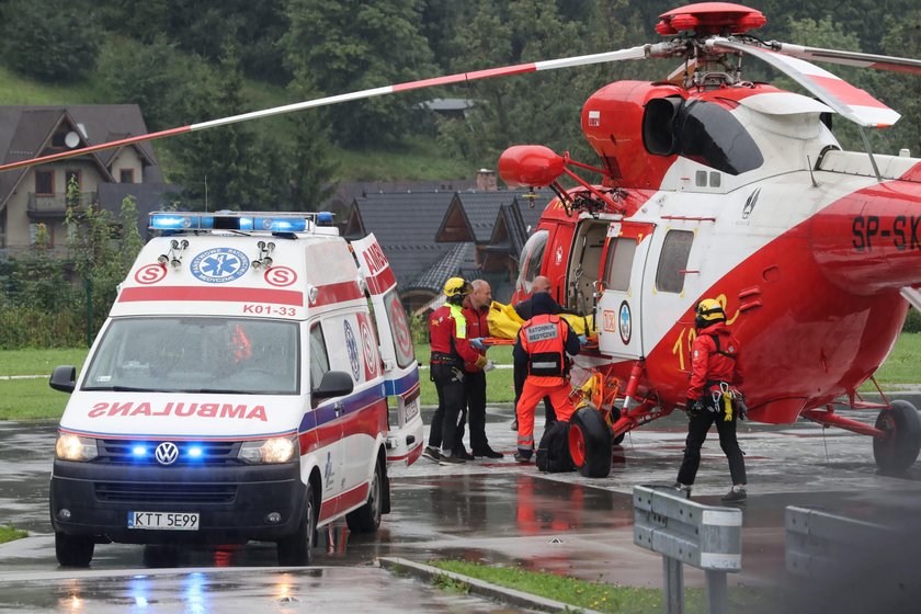 Zakopane: w burzy ranny został strażak z Ostrowa Wlkp. i jego bliscy