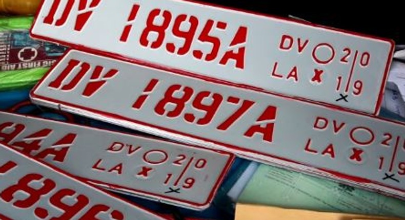 Fake number plates