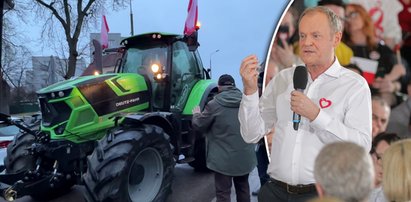 Ale sceny! W czasie gdy przemawiał Tusk, rolnicy nie wytrzymali