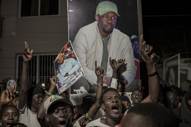 Wybory w Senegalu. Zwolennicy Bassirou Diomaye Diakhar Faye