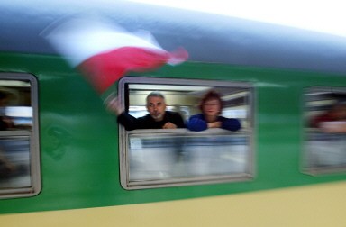 POLAND-POPE-PILGRIMS-TRAIN