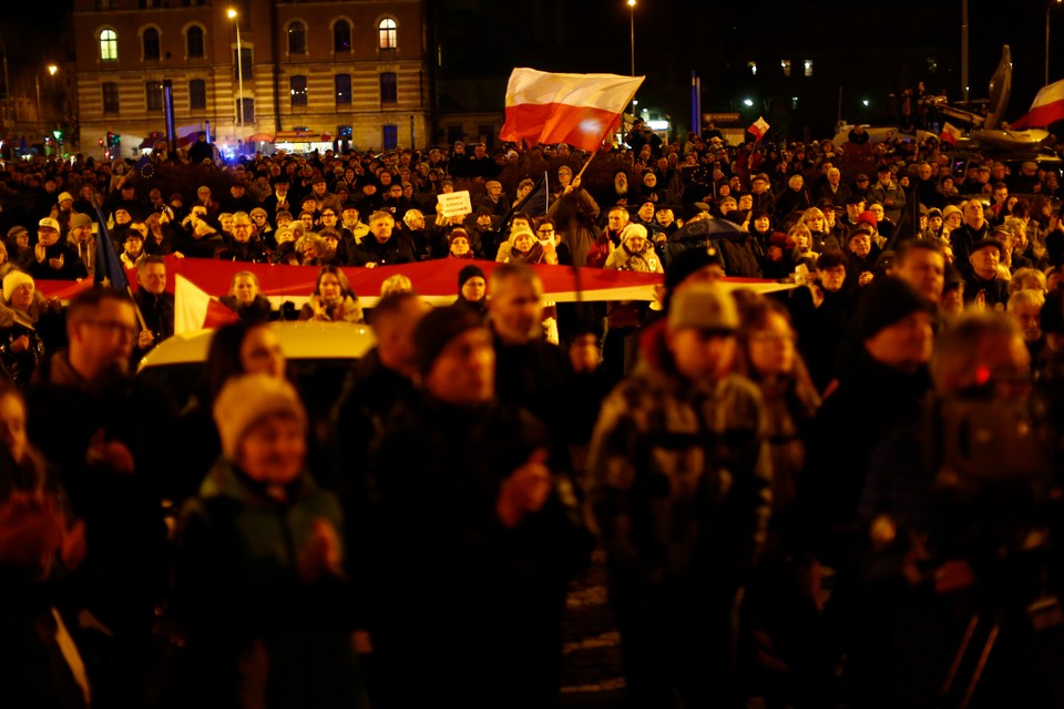 Protest w Łodzi