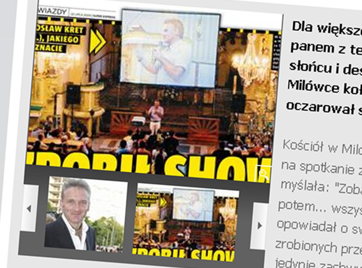 Kret oczarował słuchaczy w... kościele