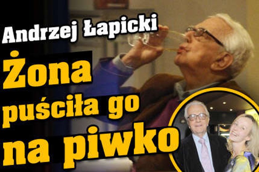 Żona puściła Łapickiego na piwo! FOTY