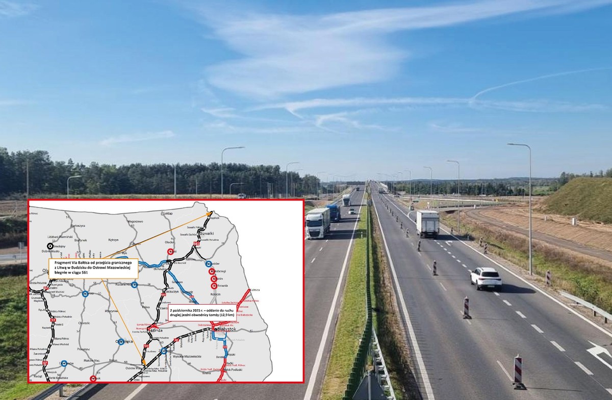 Via Baltica - ostatni odcinek na S61 oddany do użytku